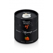 Массажная свеча с ароматом клубники Bougie de Massage Gourmande Fraise - 80 мл. - Plaisir Secret - купить с доставкой в Красногорске