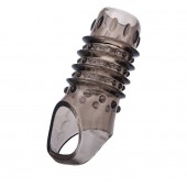 Открытая дымчатая насадка с точками и рёбрами ToyFa XLover - 11,5 см. - ToyFa - в Красногорске купить с доставкой