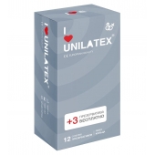 Презервативы с рёбрами Unilatex Ribbed - 12 шт. + 3 шт. в подарок - Unilatex - купить с доставкой в Красногорске