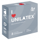 Презервативы с рёбрами Unilatex Ribbed - 3 шт. - Unilatex - купить с доставкой в Красногорске