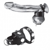 Утяжка для мошонки и пениса Cock Ring With 1  Ball Stretcher And Optional Weight Ring - BlueLine - купить с доставкой в Красногорске
