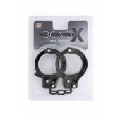 Чёрные наручники из листового металла BONDX METAL CUFFS BLACK - Dream Toys - купить с доставкой в Красногорске