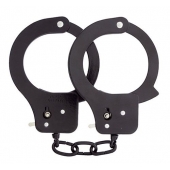 Чёрные наручники из листового металла BONDX METAL CUFFS BLACK - Dream Toys - купить с доставкой в Красногорске