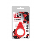 Красное эрекционное кольцо LIT-UP SILICONE STIMU RING 1 RED - Dream Toys - в Красногорске купить с доставкой