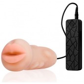 Мастурбатор-ротик с вибрацией REALSTUFF VIBRATING MASTURBATOR MOUTH - Dream Toys - в Красногорске купить с доставкой