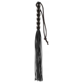 Чёрная мини-плеть из резины Rubber Mini Whip - 22 см. - Blush Novelties - купить с доставкой в Красногорске