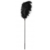 Стек с большим чёрным пером Large Feather Tickler - 65 см. - Blush Novelties - купить с доставкой в Красногорске