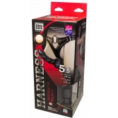 Пояс харнесс премиум класса WOMAN SIMPLEX(S) с 3 черными насадками - LOVETOY (А-Полимер) - купить с доставкой в Красногорске
