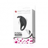Чёрное эрекционное кольцо с вибрацией Rabbit Vibrator - Baile - в Красногорске купить с доставкой