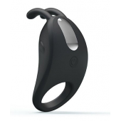 Чёрное эрекционное кольцо с вибрацией Rabbit Vibrator - Baile - в Красногорске купить с доставкой