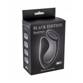 Чёрное эрекционное кольцо с анальной пробкой Button Anal Plug - Lola Games - в Красногорске купить с доставкой
