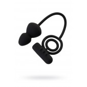 Чёрное эрекционное кольцо с вибростимулятором и анальным хвостом - Erotist Adult Toys - в Красногорске купить с доставкой