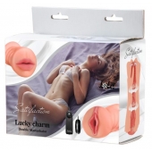 Двусторонний мастурбатор с вибропулей Satisfaction Lucky charm - Lola Games - в Красногорске купить с доставкой