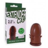 Коричневый латексный удлинитель пениса 2.5 in с шипиками - Sitabella - в Красногорске купить с доставкой