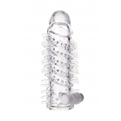 Насадка на пенис TOYFA A-Toys с вибропулей и шипами - 13,4 см. - A-toys - в Красногорске купить с доставкой