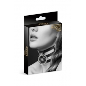 Чёрный тройной чокер с большим кольцом - Bijoux Pour Toi - купить с доставкой в Красногорске