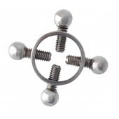 Серебристые зажимы для сосков на винтах - ToyFa - купить с доставкой в Красногорске