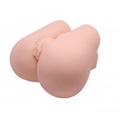 Реалистичный мастурбатор с вибрацией и двумя тоннелями - вагиной и анусом - Baile - в Красногорске купить с доставкой