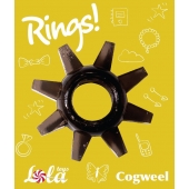 Чёрное эрекционное кольцо Rings Cogweel - Lola Games - в Красногорске купить с доставкой