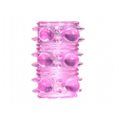Розовая насадка на пенис Rings Armour - Lola Games - в Красногорске купить с доставкой