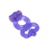 Фиолетовое эрекционное кольцо Rings Treadle с подхватом - Lola Games - в Красногорске купить с доставкой