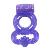 Фиолетовое эрекционное кольцо Rings Treadle с подхватом - Lola Games - в Красногорске купить с доставкой