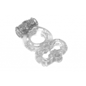 Прозрачное эрекционное кольцо Rings Treadle с подхватом - Lola Games - в Красногорске купить с доставкой
