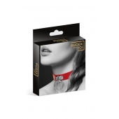 Красный узенький чокер с кольцом - Bijoux Pour Toi - купить с доставкой в Красногорске