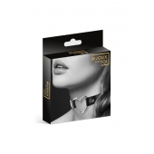 Чёрный чокер с кольцом в форме сердца - Bijoux Pour Toi - купить с доставкой в Красногорске