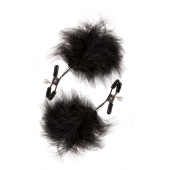 Зажимы для сосков с пухом FEATHERED NIPPLE CLAMPS - Blush Novelties - купить с доставкой в Красногорске