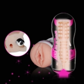 Мастурбатор-вагина Sex In A Can Vibra Vagina Tunnel - Lovetoy - в Красногорске купить с доставкой