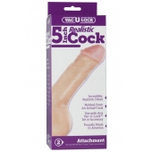 Насадка-реалистик для трусиков Vac-U-Lock 5  Realistic - 12,7 см. - Doc Johnson - купить с доставкой в Красногорске