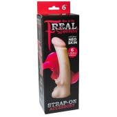 Телесная насадка REAL Standard с усиками на основании - 19 см. - LOVETOY (А-Полимер) - купить с доставкой в Красногорске