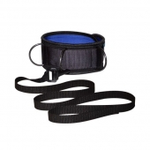 Чёрно-синий неопреновый ошейник с поводком - Sitabella - купить с доставкой в Красногорске