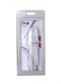 Прозрачная, закрытая насадка с шипами и точками - 13,5 см. - Toyfa Basic - в Красногорске купить с доставкой