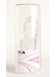 Прозрачная гелевая насадка с клиторальным отростком - 13 см. - Toyfa Basic - в Красногорске купить с доставкой