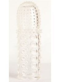 Прозрачная закрытая гелевая насадка - 13,5 см. - Toyfa Basic - в Красногорске купить с доставкой