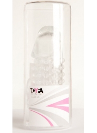 Гелевая прозрачная насадка с 2 отростками - 13 см. - Toyfa Basic - в Красногорске купить с доставкой