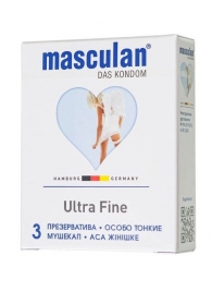 Ультратонкие презервативы Masculan Ultra Fine с обильной смазкой - 3 шт. - Masculan - купить с доставкой в Красногорске