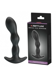 Черный анальный стимулятор простаты с вибрацией Special Anal Massager - 14,5 см. - Baile - в Красногорске купить с доставкой