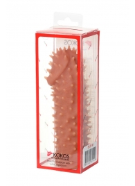 Телесная насадка на фаллос с имитацией шипов KOKOS Extreme Sleeve 07 - 14,7 см. - KOKOS - в Красногорске купить с доставкой