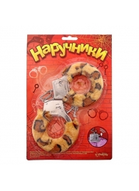 Металлические наручники с леопардовой плюшевой отделкой - Сима-Ленд - купить с доставкой в Красногорске