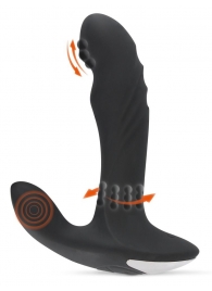 Черный вибромассажер простаты с функцией римминга Plug with Perineum Stimulator - 16,6 см. - Orion - в Красногорске купить с доставкой