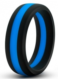Черно-синее эрекционное кольцо Silicone Go Pro Cock Ring - Blush Novelties - в Красногорске купить с доставкой