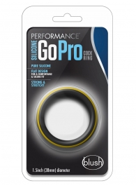 Черно-желтое силиконовое эрекционное кольцо Silicone Go Pro Cock Ring - Blush Novelties - в Красногорске купить с доставкой
