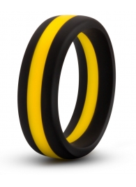 Черно-желтое силиконовое эрекционное кольцо Silicone Go Pro Cock Ring - Blush Novelties - в Красногорске купить с доставкой