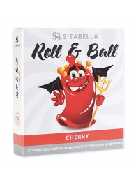 Стимулирующий презерватив-насадка Roll   Ball Cherry - Sitabella - купить с доставкой в Красногорске