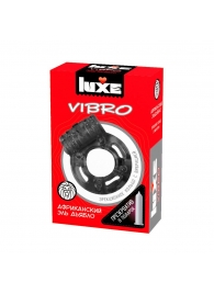 Чёрное эрекционное виброкольцо Luxe VIBRO  Африканский Эль Дьябло  + презерватив - Luxe - в Красногорске купить с доставкой