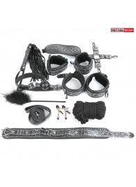 Чёрно-серебристый набор БДСМ - Секс-кукла с вибрирующей вагиной и анусом Jamie Lynn CyberSkin Vibrating Doll with Pussy   Ass - купить с доставкой в Красногорске