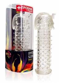 Закрытая прозрачная насадка на пенис Crystal Sleeve Faraon - 13,5 см. - Erowoman-Eroman - в Красногорске купить с доставкой